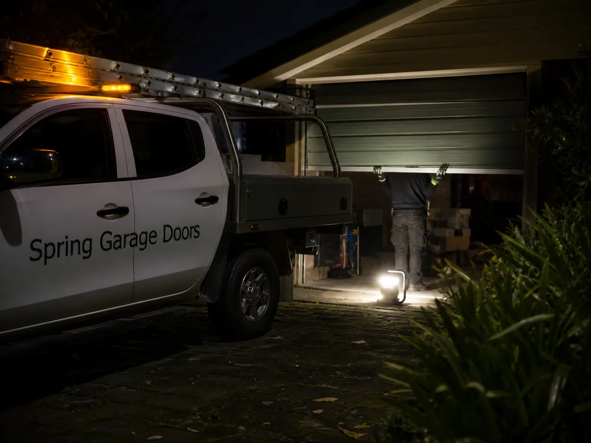 24/7 Emergency Garage Door Repairs in Sydney — Car stuck inside, door stuck open, or a broken spring at 2am — we attend.